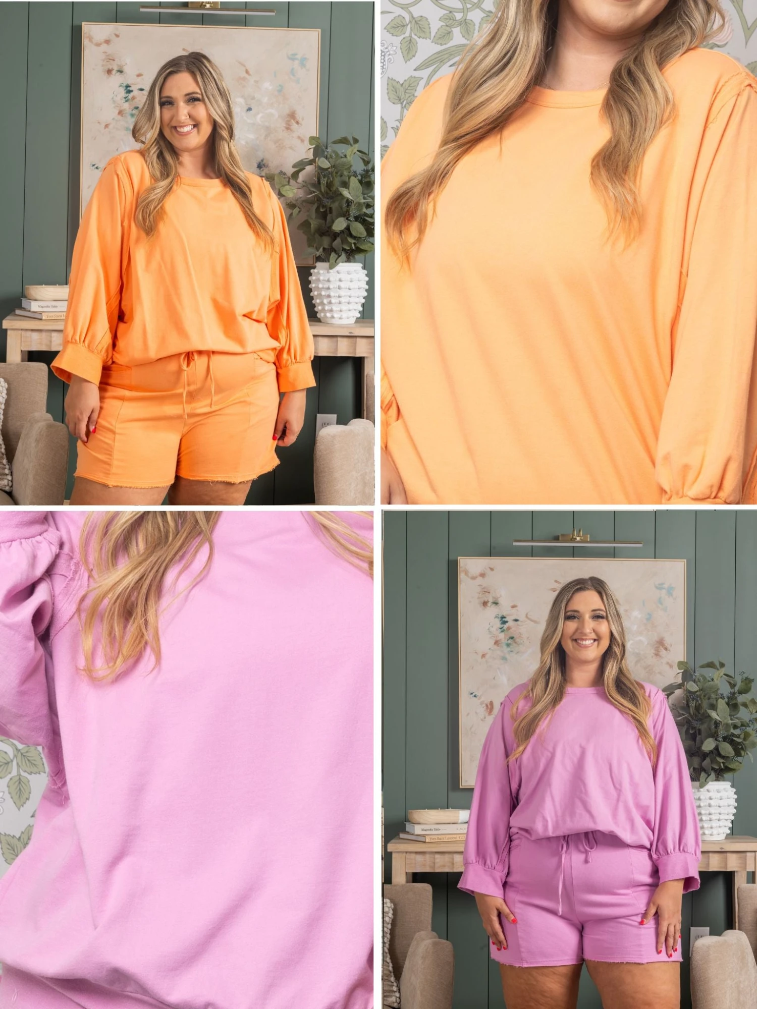 High Waist Raw Edge Shorts | S - 3XL Set W/ Sku52875 1 High Waist Raw Edge Shorts | S - 3XL Set W/ Sku52875