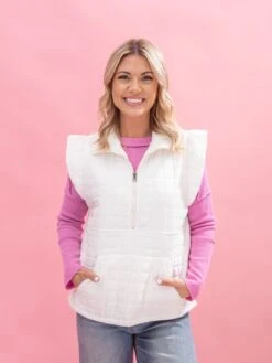 Quilted Puffer 1/4 Zip Pullover By DD Design | S-3XL -Discount Divas Shop dd5eca716810a457a661af76e917278e
