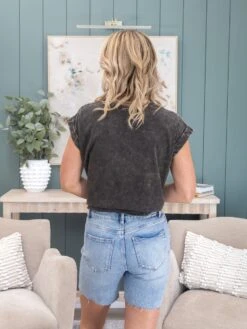 Risen Tummy Control High Rise Mid Length Raw Cut Hem Shorts | S-3X -Discount Divas Shop ddc86d5b0b502651422e5f1df936292c