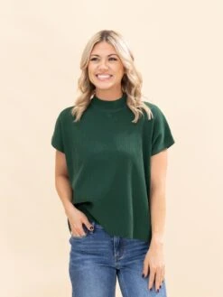 Zenana Viscose Mock Neck Short Sleeve Boxy Sweater | S-L -Discount Divas Shop dee8edc319a2b69dc13335a5f32bb617