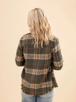 Fringe Detailed Plaid Button Down Jacket | S-L -Discount Divas Shop dfcab92c68977d7e2310040b815074da