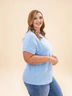 Short Sleeve Plain Corded Knit Mock Neck T Shirt | S-XL 16 Short Sleeve Plain Corded Knit Mock Neck T Shirt | S-XL -Discount Divas Shop dff7fda2a9919bd162275604026a99d9