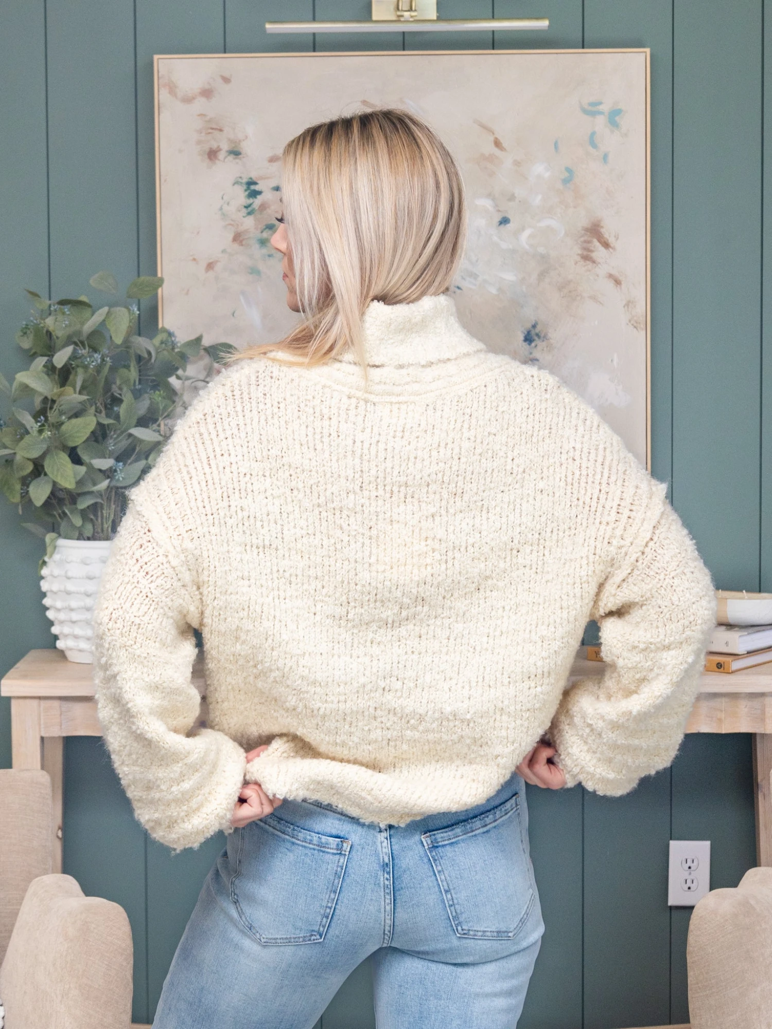 Knit Turtleneck Sweater W/ Seam | S - L 4 Knit Turtleneck Sweater W/ Seam | S - L - Image 4