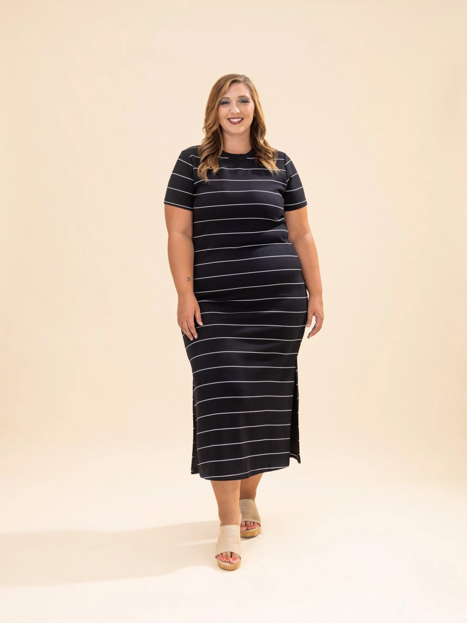 Scuba Stripe Maxi Dress | S-L 3 Scuba Stripe Maxi Dress | S-L - Image 3