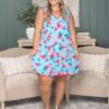 Ric Rac Trim Sleeveless Mini Dress | S-3X