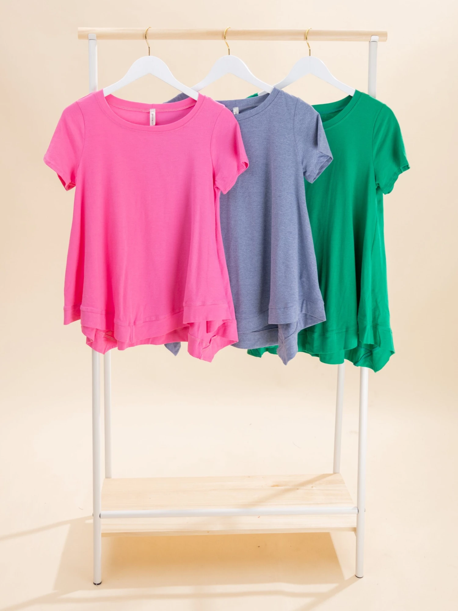 Emerald Solid Casual Short Sleeve Top | S-3XL 1 Emerald Solid Casual Short Sleeve Top | S-3XL