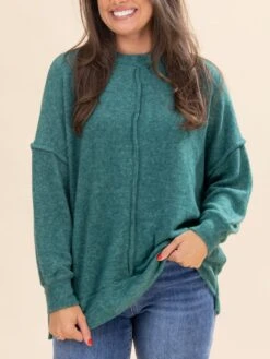 Zenana Luxe Hacci Oversized Exposed Seam Drop Shoulder Sweater | S/M - 3X -Discount Divas Shop e1b1fb42e924929a39556cc5a1858f9d