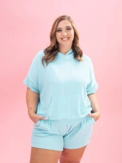 Raised Rib Short Sleeve HoodieTop & Shorts W/ Pockets Set By DD Design | S-3XL 31 Raised Rib Short Sleeve HoodieTop & Shorts W/ Pockets Set By DD Design | S-3XL -Discount Divas Shop e1de6b232e044d297967d3a53eb7f013