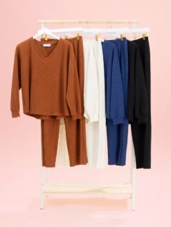 Golden Rib V Neck Long Sleeve Top By DD Design | S-3XL Pair W/ Sku64075 -Discount Divas Shop e1e52789e9c825a3e370e2049073650d