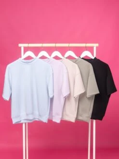 Mock Neck Short Sleeve Top | S - 3XL Set W/ Sku53646