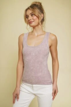 Washed Rib Tank Top | S - L Mystree -Discount Divas Shop e2ccddd8611125a27609e61b6ac1ac78