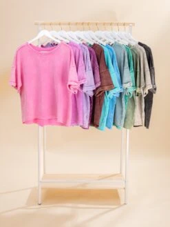 Zenana French Terry Acid Washed Tee | S/M-2X/3X -Discount Divas Shop e3b9274a83806bf93b5a6f9ed05524bd
