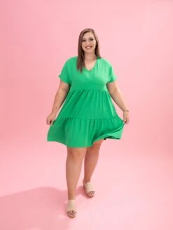 Airflow Tiered Knee Length Dress By DD Design | S-3XL -Discount Divas Shop e551eaeb9b6fab7657e95ad52a91e9b8