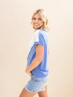 Patchwork V Neck Short Sleeve Top | S-3XL -Discount Divas Shop e591686cc65269157a2d235cdb33dbf8