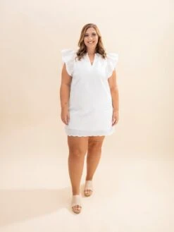 Scalloped Hem Embroidered Dress | S-L -Discount Divas Shop e61d23e9df82266db283f4bd1c02ddce