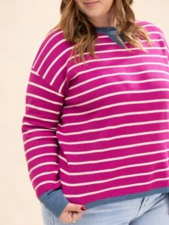 STACCATO Oversized Striped Pullover Sweater | S-XL -Discount Divas Shop e7ceb0ad45ae9861b7a0bb68c8205c2b