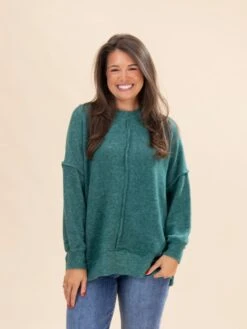 Zenana Luxe Hacci Oversized Exposed Seam Drop Shoulder Sweater | S/M - 3X -Discount Divas Shop e7e89416aa0d385768d2ebaeb02bed19