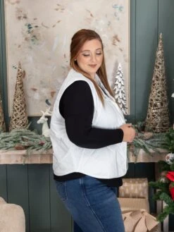 Quilted Button Up Vest W/ Side Pockets | S-L -Discount Divas Shop e85e22f17ddc16c037b5ddb90c3cd7de