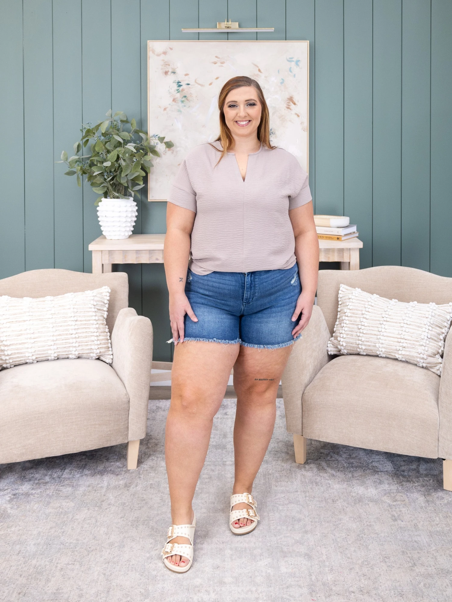 Judy Blue High Waist V Front Shorts W/ Shield Pockets | S-3XL 5 Judy Blue High Waist V Front Shorts W/ Shield Pockets | S-3XL - Image 5