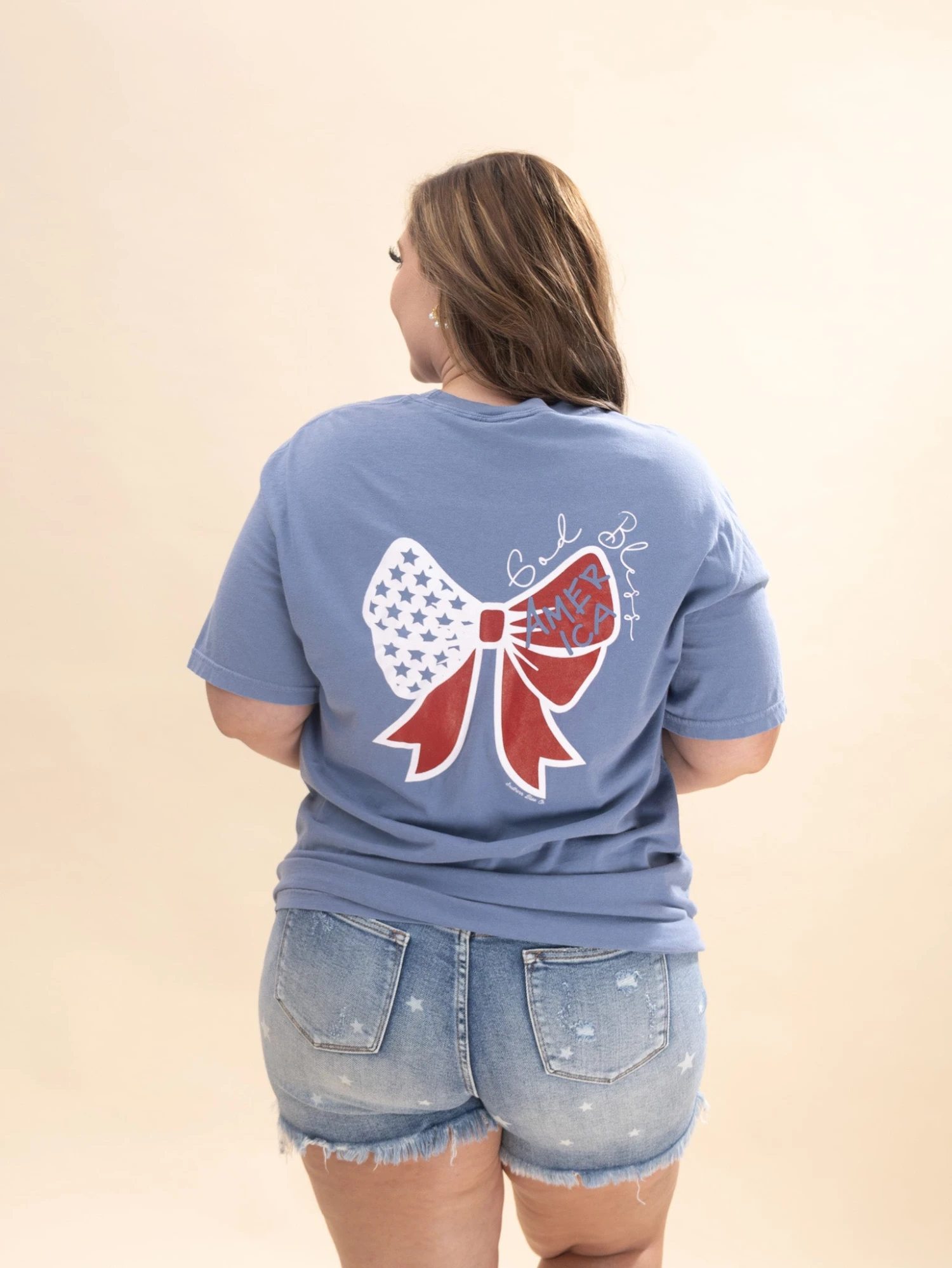 Judy Blue High Waist Star Print Cut Off Destroy Shorts | S-3XL 3 Judy Blue High Waist Star Print Cut Off Destroy Shorts | S-3XL - Image 3