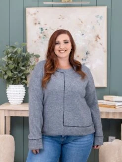 STACCATO Contrast Line Detail Crew Neck Sweater | S - XL -Discount Divas Shop e9e8c5789d60485dcb4e30f792cbfdc8