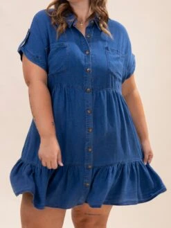 Collared Button Down Shirt Dress | S-3XL -Discount Divas Shop eaf2f9ce8eb82b22a114dac1a6c70b8b