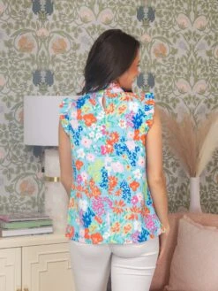 Frilled Collar Floral Top | S - XL -Discount Divas Shop eafccb82d56939ef892de2557384d5b7