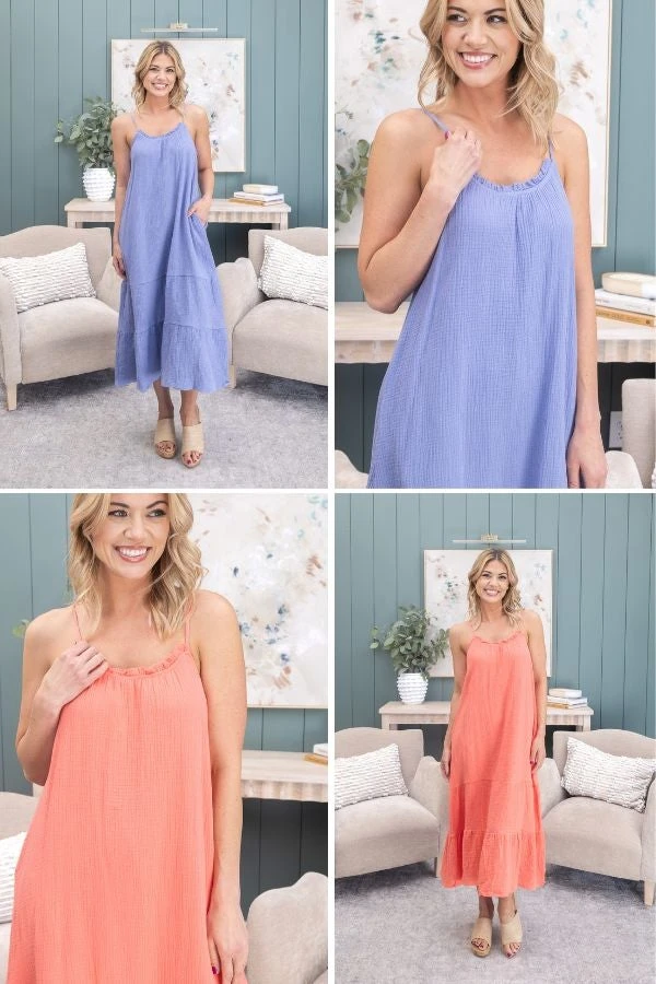 Adjustable Spaghetti Strap Midi Dress | S - 3XL 1 Adjustable Spaghetti Strap Midi Dress | S - 3XL