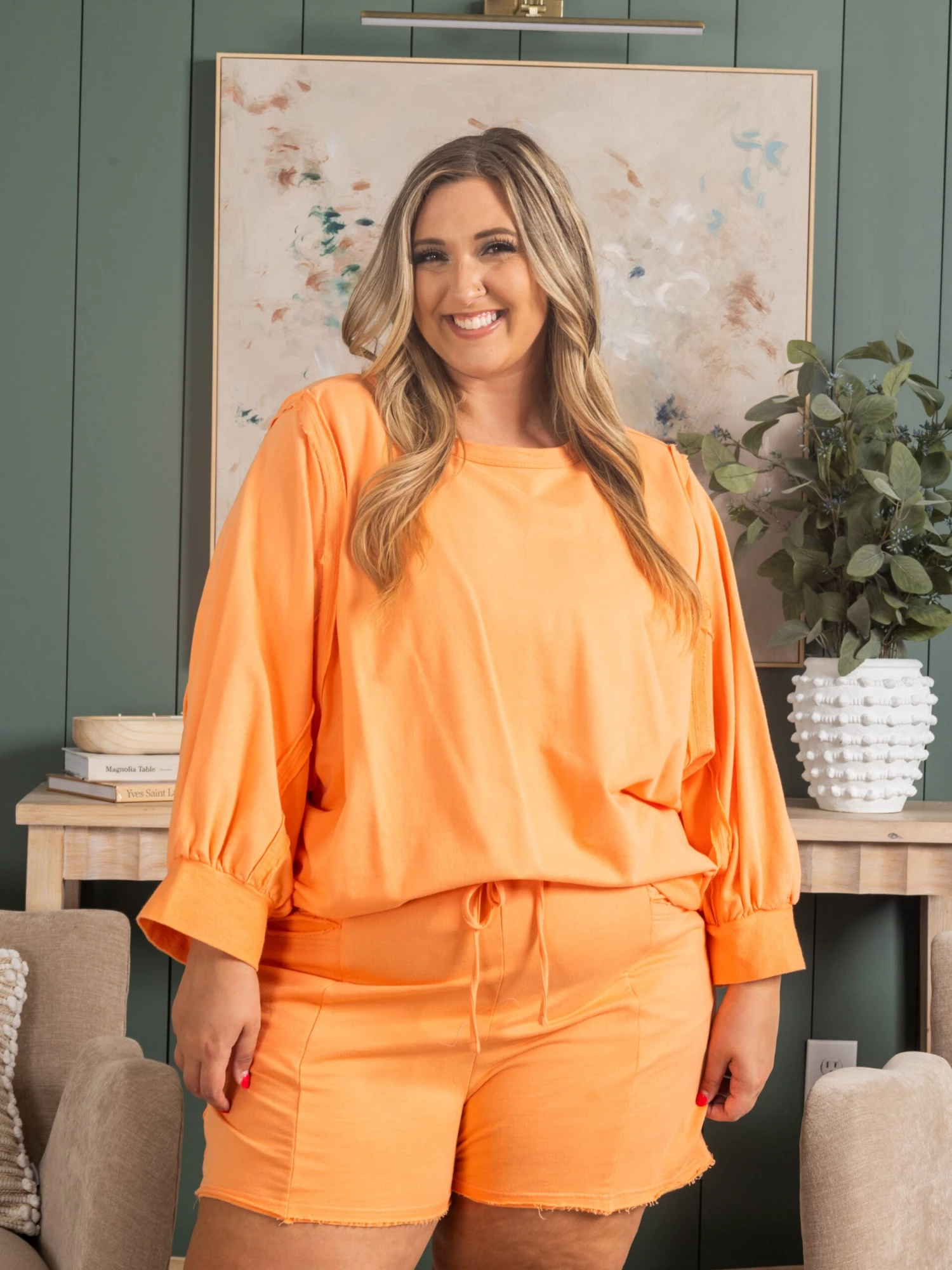 High Waist Raw Edge Shorts | S - 3XL Set W/ Sku52875 2 High Waist Raw Edge Shorts | S - 3XL Set W/ Sku52875 - Image 2