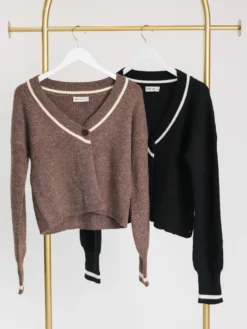 Long Puff Sleeve Wrapped One Button Cardigan | S - L