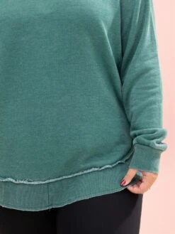 Lived In Rounded Hem Garment Washed Sweatshirt By DD Design | S - 3XL -Discount Divas Shop eccbde4a8b3d68a5e4a9aaad754abb1a