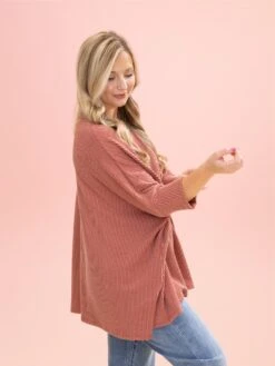 Raised Rib Easy-Fit Dolman 3/4 Sleeve Top By DD Design | Reg - Plus -Discount Divas Shop ed0c7504fdc9a3e2fbac9dd996f85696