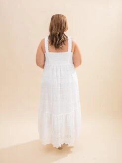 Eyelet Embroidery Dress With Tiered Hemline | S-3XL -Discount Divas Shop ed2cfcfb847b23616b5dd15aceb75c28