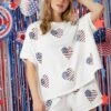 Sequin America Hearts T-Shirt | S - L Set W/ Sku52392