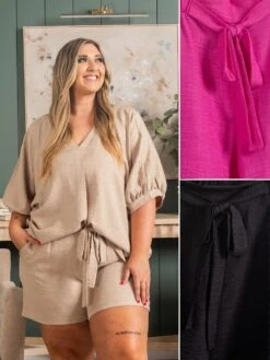 V-Neck Short Sleeve Top | S - 3XL Set W/ Sku52573