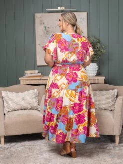 Floral Tiered V-Neck Ruffle Short Sleeves Midi Dress | S-3XL 6 Floral Tiered V-Neck Ruffle Short Sleeves Midi Dress | S-3XL -Discount Divas Shop eeb01931e1d7e59c14013e6f13cccc04