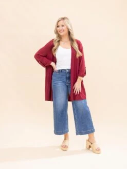 Dear Scarlett Wrinkle Free 3/4 Sleeve Open Front Cardigan | S-3X -Discount Divas Shop eeee7df63763b2412dc189c9ebef8397