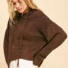 Solid Textured Long Sleeve Hoodie Sweater | S - L Davi & Dani