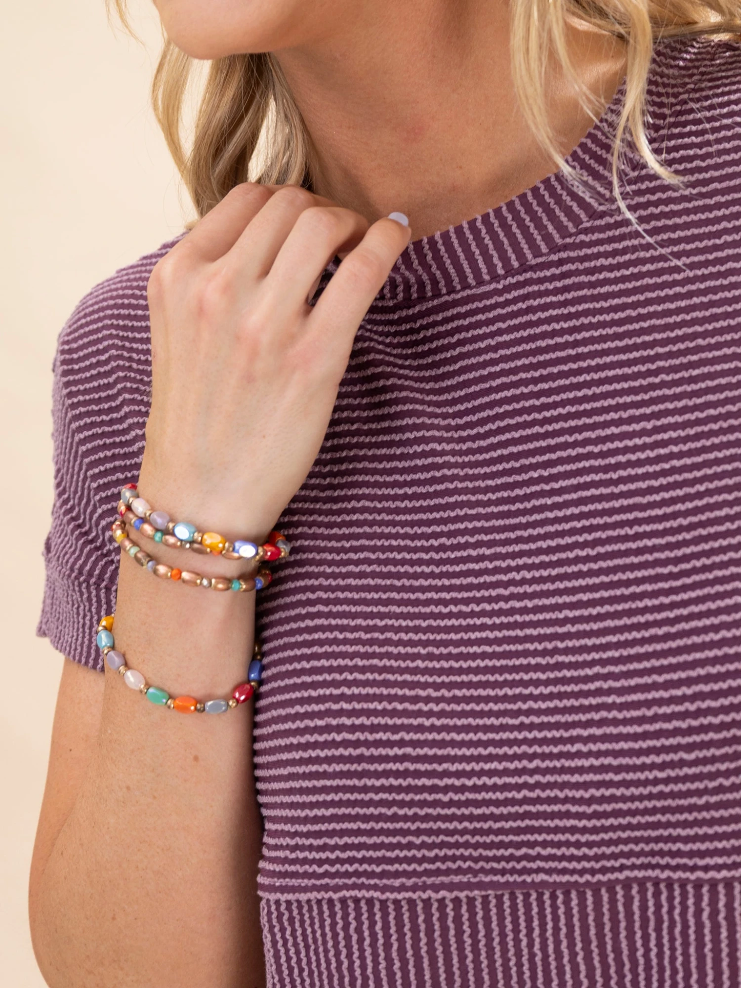 Short Sleeve Plain Corded Knit Mock Neck T Shirt | S-XL 4 Short Sleeve Plain Corded Knit Mock Neck T Shirt | S-XL - Image 4