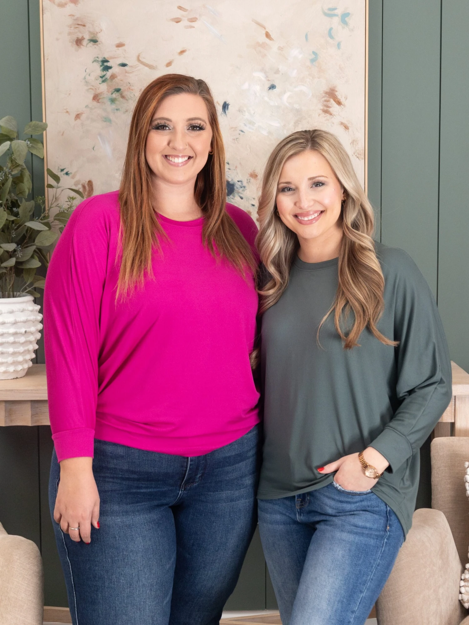 3/4 Sleeve Knit Dolman Top | S-L 2 3/4 Sleeve Knit Dolman Top | S-L - Image 2