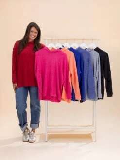 Zenana Hooded Luxe Hacci Sweater | S/M-2X/3X