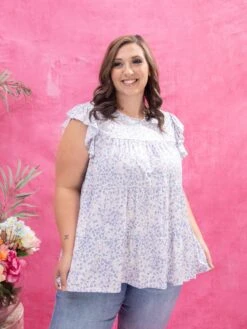 Ruffle Sleeve Tiered Top | S - 3X