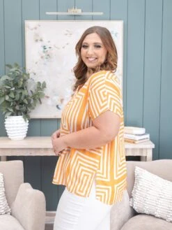 Abstract Print Drop Shoulder V Neck Top | S-3XL -Discount Divas Shop f0a5c75a6c0132df56b20cc76640790a