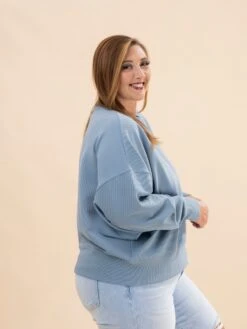 Zenana Raised Rib Balloon Sleeve Pullover | S-L -Discount Divas Shop f13fd0e6b37682a342fc70bb9f452b9d