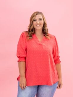 Airflow Dot Smocked Sleeve Top By DD Design | S-3X -Discount Divas Shop f1ec2e5d473d647d12237dc200025a66