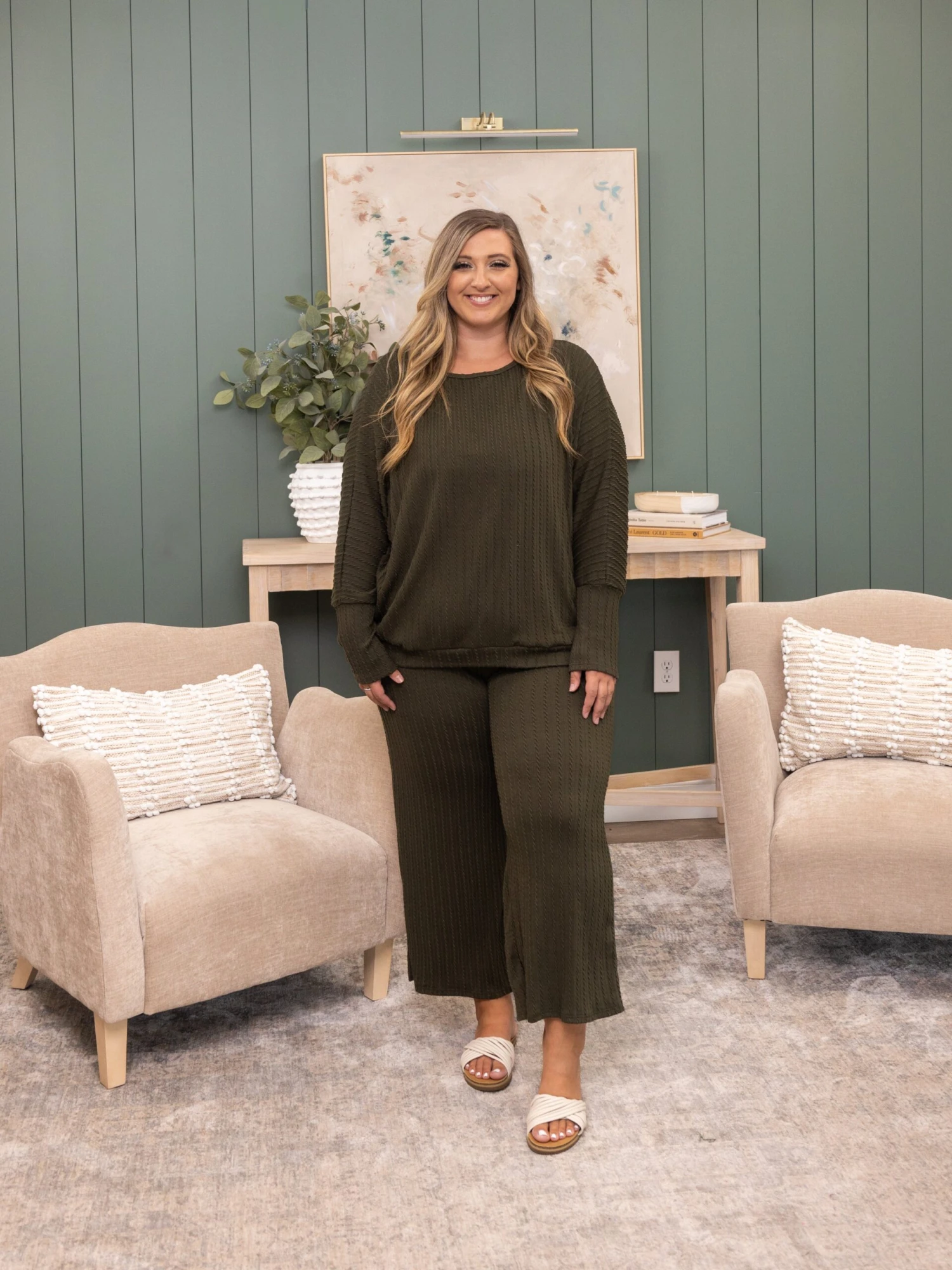 Textured Fabric Wide Neck Dolman Sleeve Top | S - XL Set W/ Sku54509 3 Textured Fabric Wide Neck Dolman Sleeve Top | S - XL Set W/ Sku54509 - Image 3