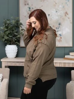 Long Sleeve Drop Shoulder Banded Bottom Pull Over Top | S-L Easel -Discount Divas Shop f26758e2d6c20d15f744d0c6d1e104f9