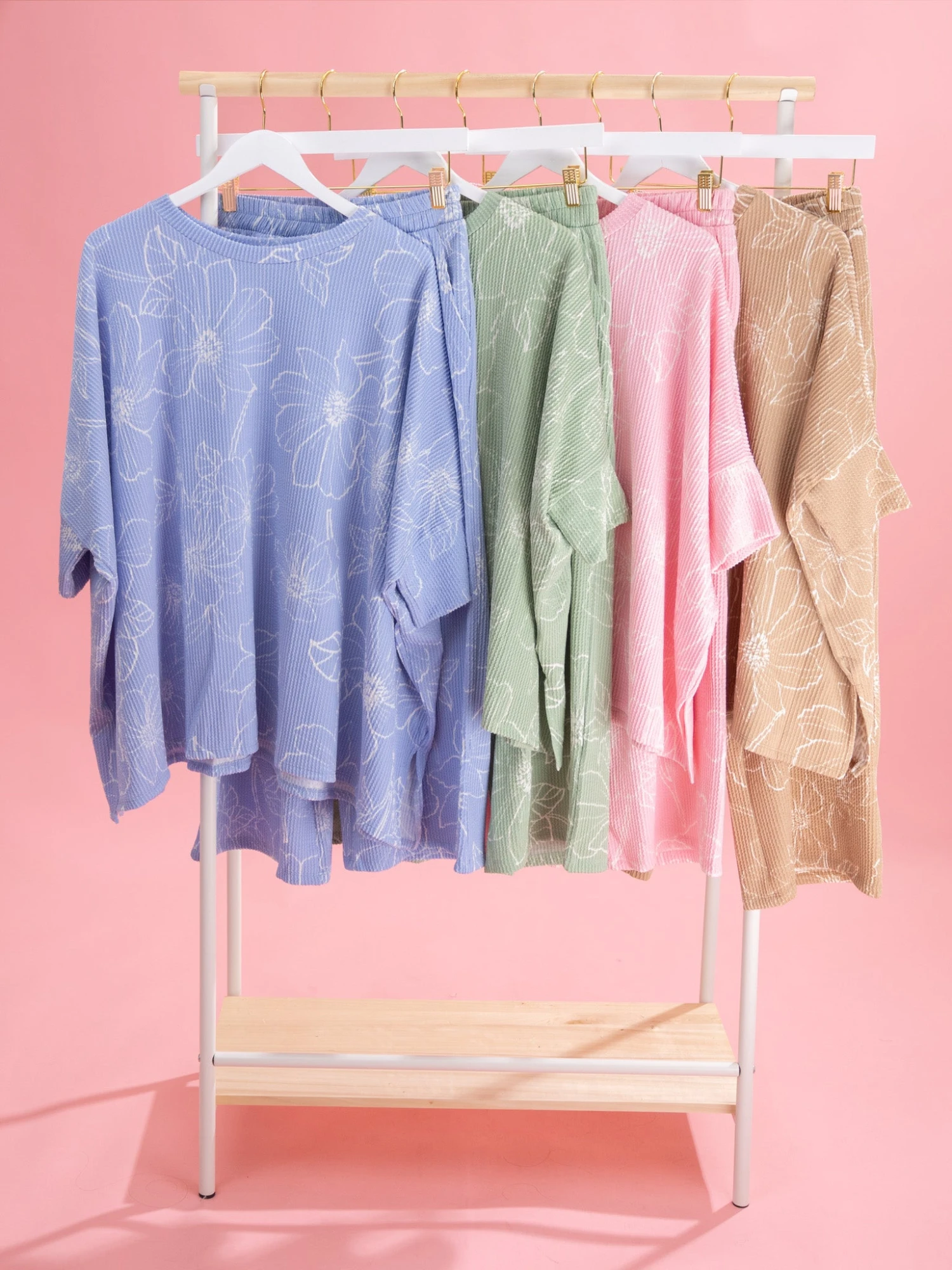 Floral Raised Rib Easy Fit 3/4 Sleeve Top By DD Design | Reg-Plus Pair W/ Sku62311 15 Floral Raised Rib Easy Fit 3/4 Sleeve Top By DD Design | Reg-Plus Pair W/ Sku62311 - Image 15