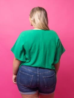 Risen High Rise Cuffed Shorts- Dark Wash | S-3X -Discount Divas Shop f3fde542ed3ee3cd125f5f9f0acd4ed4