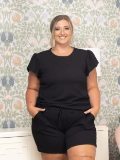 Ruffle Sleeve Blouse | S-3X Set W/ SKU53727